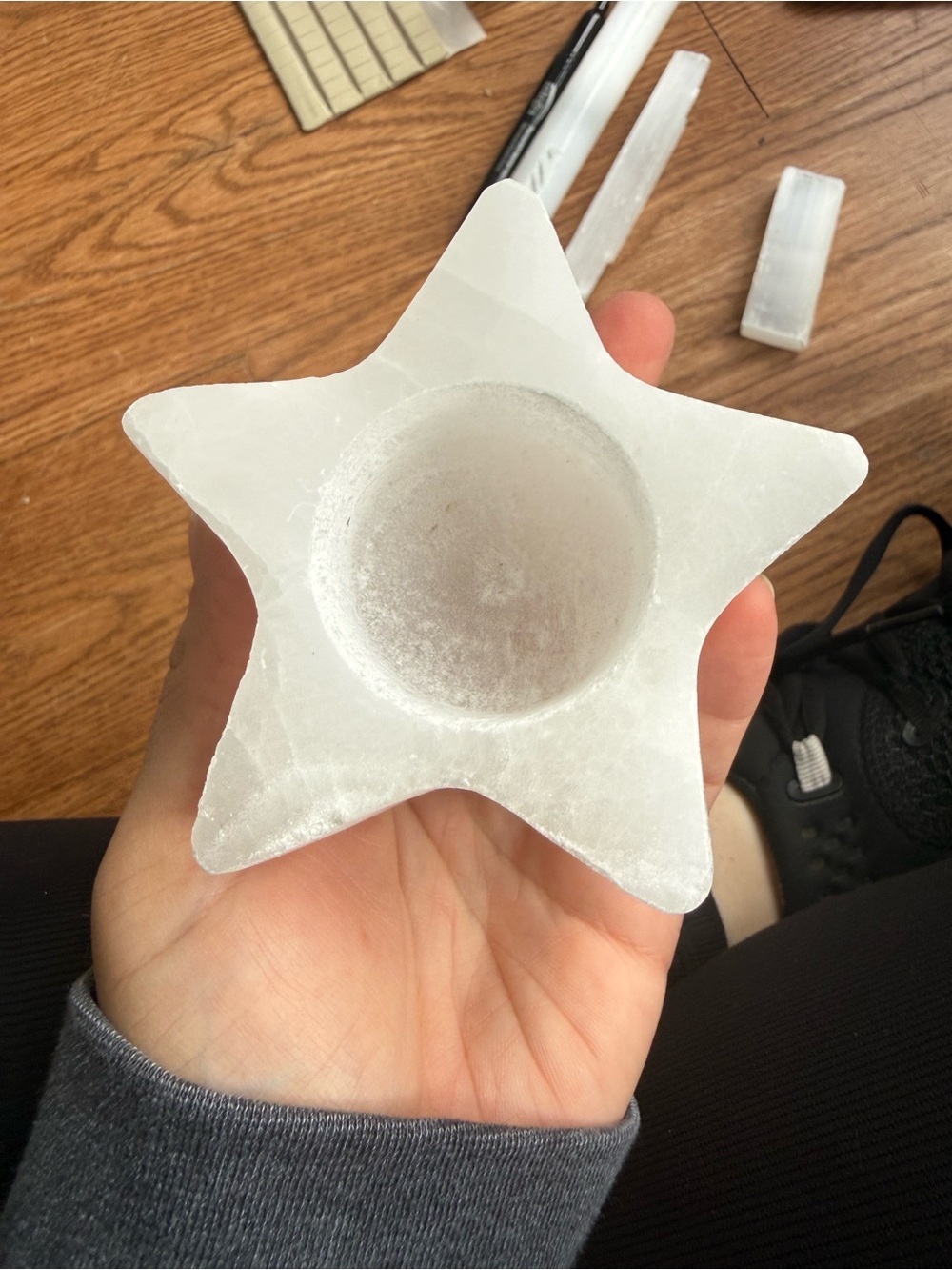 Huge gorgeous selenite star bowl or sphere holder